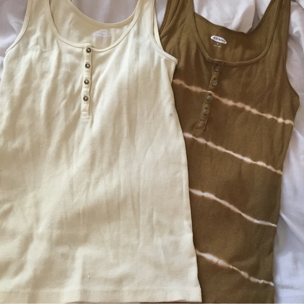 Old Navy Medium Button Tank Tops